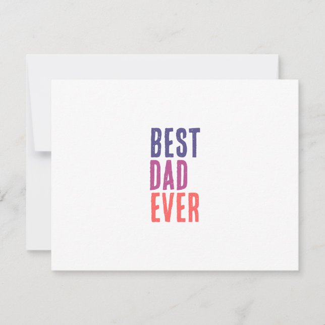 Best Dad Ever Minimalist Cool Professional Card (Front)