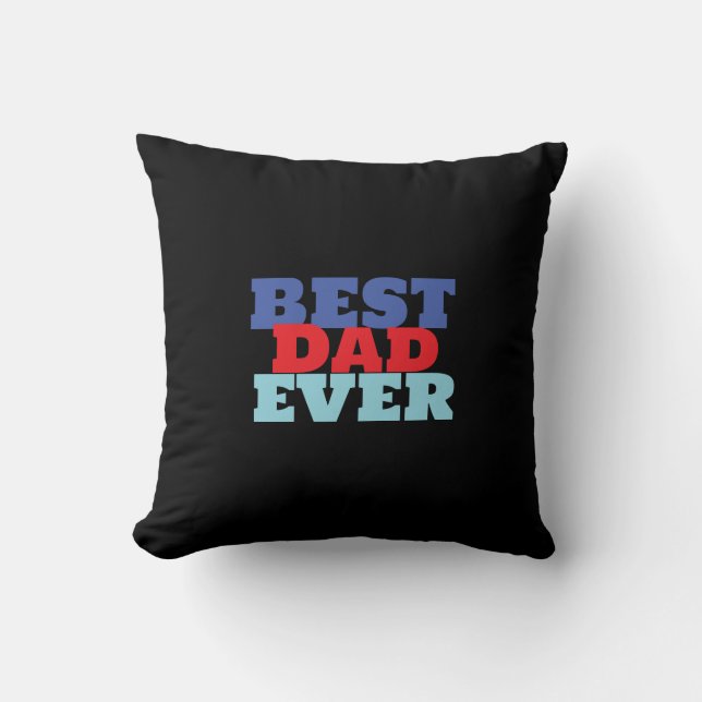 Best Dad Ever Minimalist Cool Professional Throw Pillow (Front)