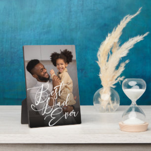 Best Dad Ever Minimalist Photo Father's Day Plaque