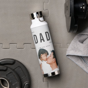 Best Dad Ever Minimalist Photo Father's Day Water Bottle