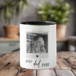 Best Dad Ever Minimalistic Photo | Personalized Mug<br><div class="desc">Celebrate the best dad ever with our minimalistic photo mug! This stylish design features a clean, modern look with the heartfelt message "Best Dad Ever" and a space for your favourite photo. Perfect for enjoying coffee, tea, or any beverage, this personalized mug is an ideal gift for Father's Day, birthdays,...</div>