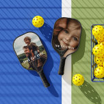 Best Dad Ever | Modern 2 Photo  Pickleball Paddle<br><div class="desc">Customize this unique pickleball paddle featuring "Best Dad Ever" and your custom message. Keep "We Love You" as is or change to your custom endearment. All colours can be changed. Add your choice of personalization. It will become a treasured keepsake. Use the design tools to choose any background colour, add...</div>