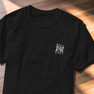 Best Dad Ever Modern Black and Grey Grunge T-Shirt