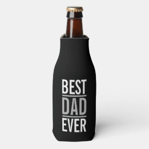 Best Dad Ever   Modern Black Bottle Cooler