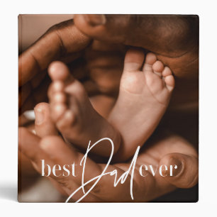 Best Dad Ever Modern Classic Simple Elegant Photo Binder