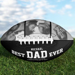 BEST DAD EVER Modern Cool Black and White Football<br><div class="desc">Perfect for the coolest dad you love: A BEST DAD EVER customized football with 3 favourite photos in trendy black and white, his name, and a sweet message from you as well as names and year. Great Father's Day gift or an awesome surprise for his birthday, surely a keepsake he'll...</div>