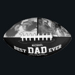 BEST DAD EVER Modern Cool Football Custom Football<br><div class="desc">Perfect for the coolest dad you love: A BEST DAD EVER customized football with 2 favourite photos in trendy black and white, his name, and a sweet message from you as well as names and year. Great Father's Day gift or an awesome surprise for his birthday, surely a keepsake he'll...</div>