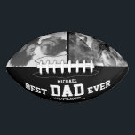 BEST DAD EVER Modern Cool Football Custom Football<br><div class="desc">Perfect for the coolest dad you love: A BEST DAD EVER customized football with 2 favourite photos in trendy black and white, his name, and a sweet message from you as well as names and year. Great Father's Day gift or an awesome surprise for his birthday, surely a keepsake he'll...</div>