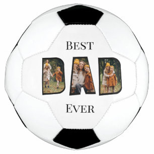 Best dad ever modern  Dad photo collage script  Soccer Ball