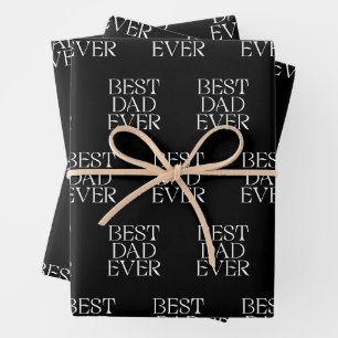 Best Dad Ever Modern Father's Day Elegant Wrapping Paper Sheet