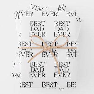 Best Dad Ever Modern Father's Day Elegant Wrapping Paper Sheet