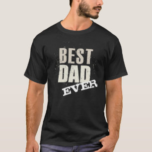 Best Dad Ever Modern Minimalist Stamped  T-Shirt