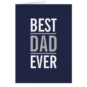 Best Dad Ever Modern Navy Blue