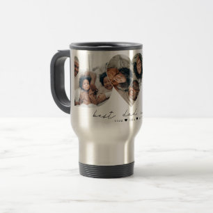 Best Dad Ever Modern Photo Collage Gift For Father Travel Mug