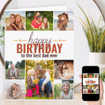 Best Dad Ever Modern Photo Collage Happy Birthday Card<br><div class="desc">Personalized Birthday card which you can customize for anyone! The photo template is ready for you to add 8 of your favourite photos and personalize the text inside and out. The sample wording on the front reads "happy birthday to the best dad ever" and you could customize this to best...</div>