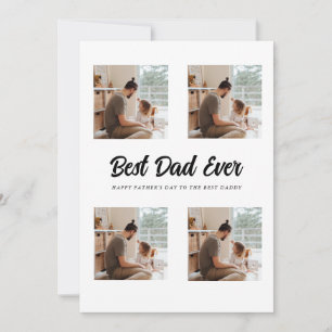 Best Dad Ever modern photo collage Invitation