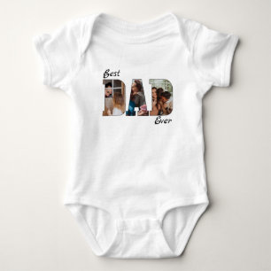 best dad ever modern photo cute baby bodysuit