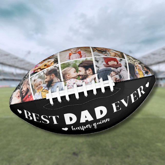 Best Dad Ever Modern Photo Football (Best Dad Ever Modern Photo Football)