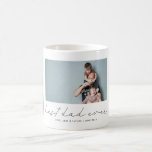 Best Dad Ever Modern Script Photo Coffee Mug<br><div class="desc">Modern and simple father's day or birthday gift for a dad featuring three pictures of your choice with a script text that says "Best Dad Ever" under them. Customize this product by adding the children's names and date as a memory. Perfect keepsake gift for fathers.</div>