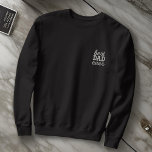 Best Dad Ever Modern Simple Monogram Typography  Embroidered Sweatshirt<br><div class="desc">Modern simple letter monograms on the nape.</div>