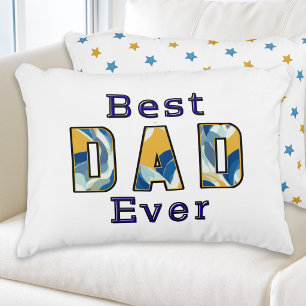 Best Dad Ever Modern Text Father's Day Accent Pillow