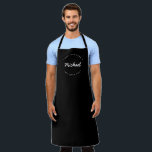 Best DAD Ever Modern Typography Personalized Apron<br><div class="desc">Show your appreciation for the best dad ever with our Modern Typography Personalized Apron in Black and White! This stylish apron features bold modern typography, making a striking statement. Personalize it with your dad's name or a special message to add a heartfelt touch. Crafted with durable materials, it's perfect for...</div>