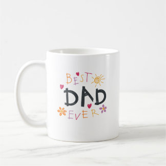 Best dad ever monogram name coffee mug
