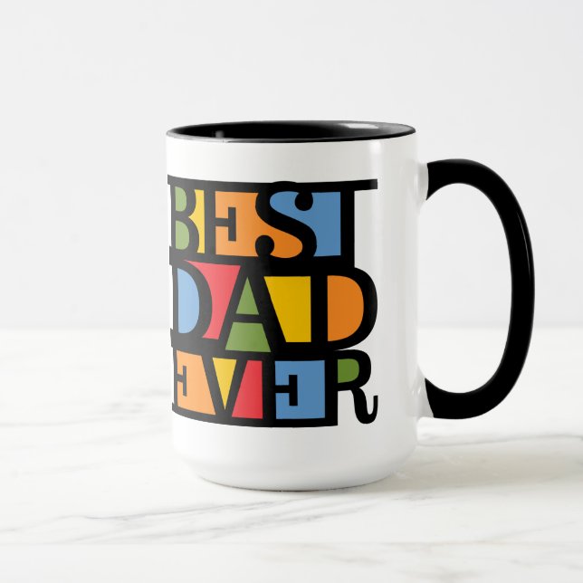 BEST DAD EVER mugs - choose style (Right)