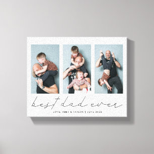 Best Dad Ever Multi Photo Father's Day Keepsake Canvas Print