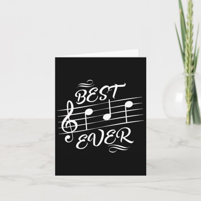 Best Dad Ever Music Notes Musician Fathers Day  (Front)