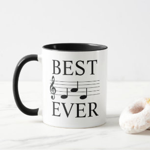 Best Dad Ever Musician Music Notes Treble Clef   Mug
