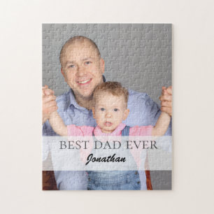 Best Dad Ever Name Quote Family Design Jigsaw Puzzle