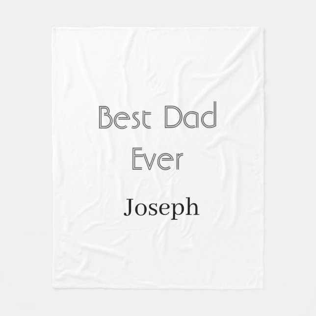 Best dad ever name simple minimal father's dayname fleece blanket (Front)