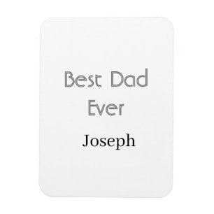 Best dad ever name simple minimal father's dayname magnet