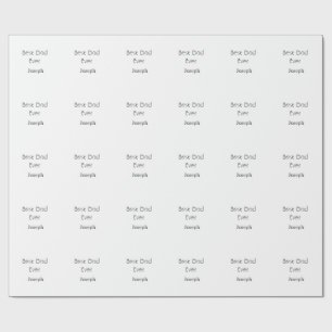 Best dad ever name simple minimal father's dayname wrapping paper