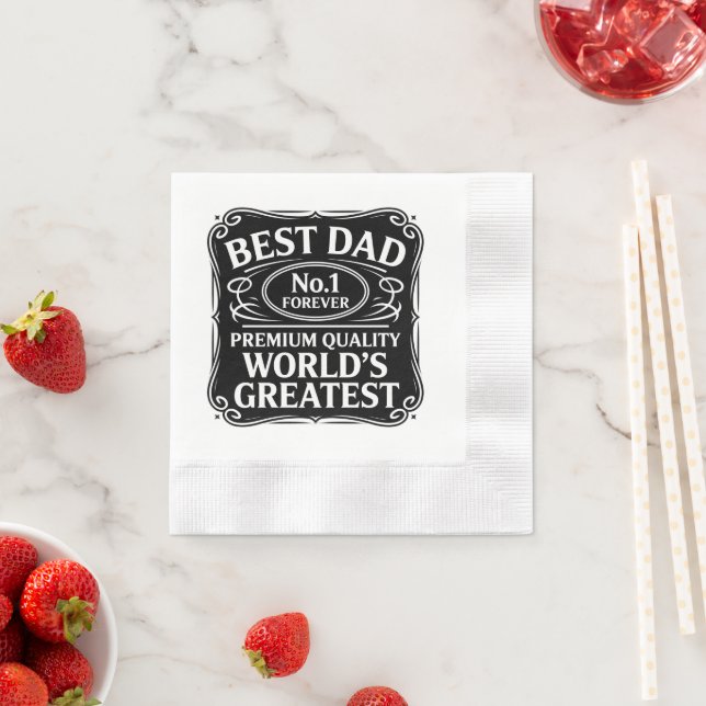 Best Dad Ever Napkin (Insitu)