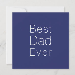 Best Dad Ever navy blue white minimalist modern