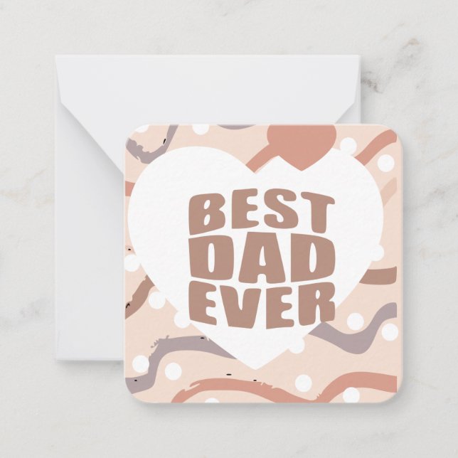 Best Dad Ever Note Card (Front)