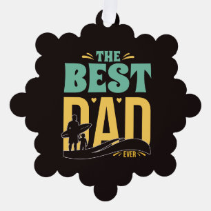 Best Dad Ever Ornament Card