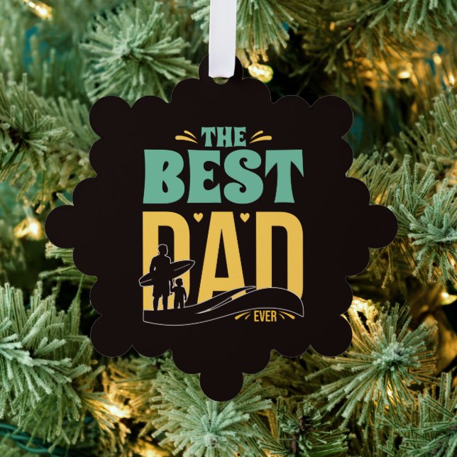Best Dad Ever Ornament Card (Insitu (Tree))