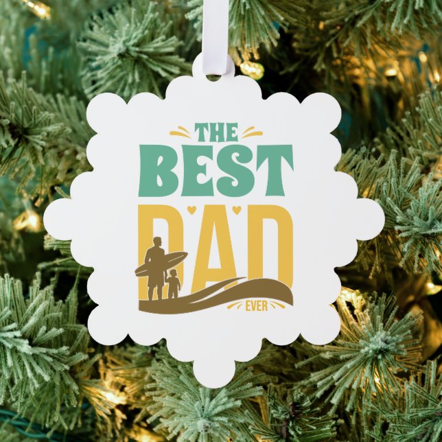 Best Dad Ever Ornament Card (Insitu (Tree))