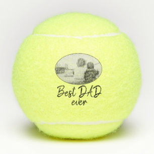 Best Dad Ever Oval Photo Frame Father`s Day Tennis Balls