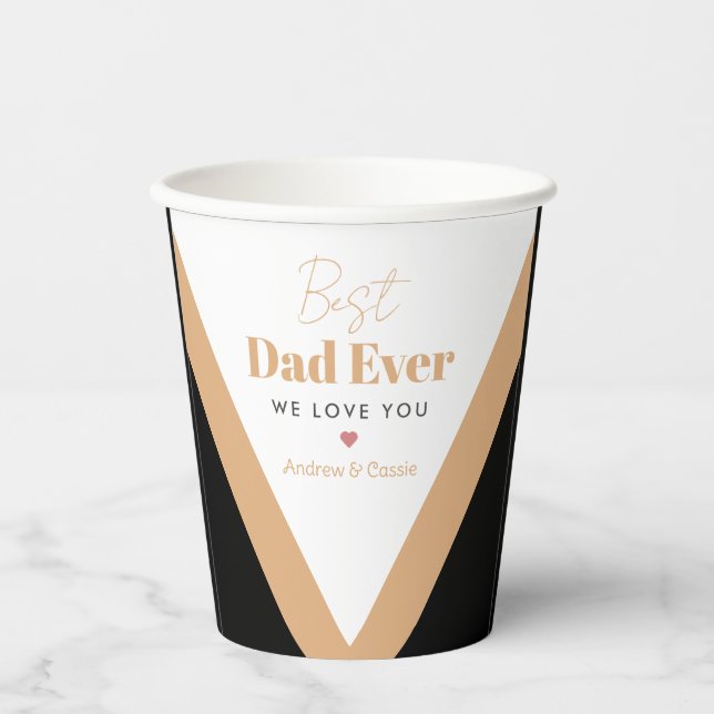 Best dad ever paper cups (Front)