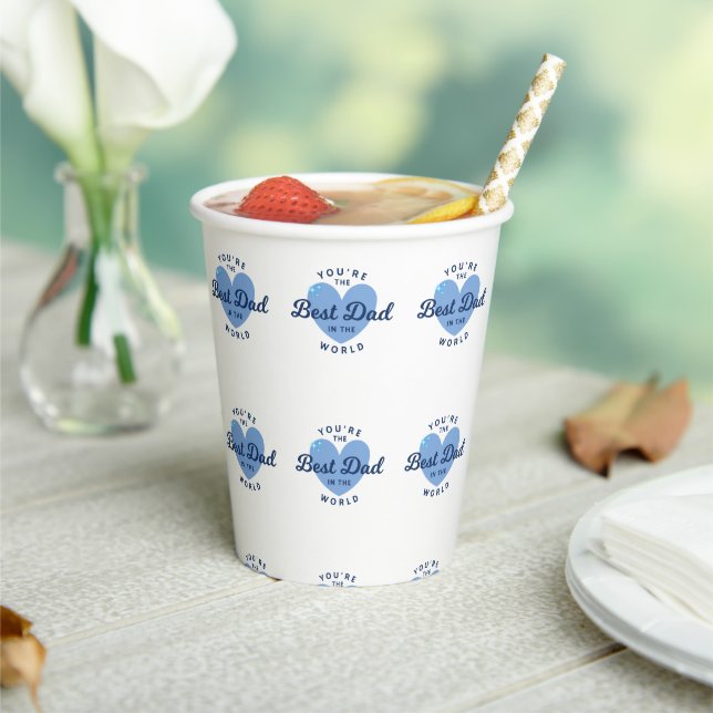 Best Dad Ever Paper Cups for Party (Insitu)