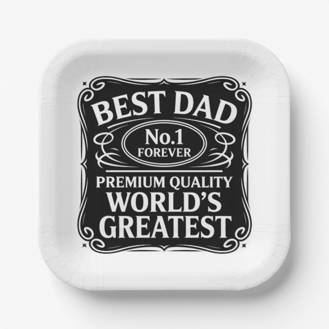 Best Dad Ever Paper Plate (Front)