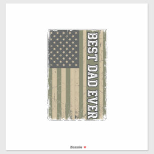 Best Dad Ever Patriotic Flag Vintage Father Shirt_
