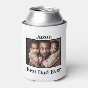 Best Dad Ever Personalize African American Can Cooler