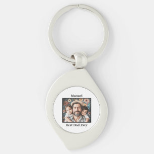Best Dad Ever personalize Keychain