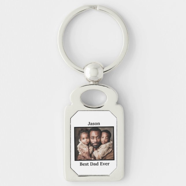 Best Dad Ever personalize  Keychain (Front)