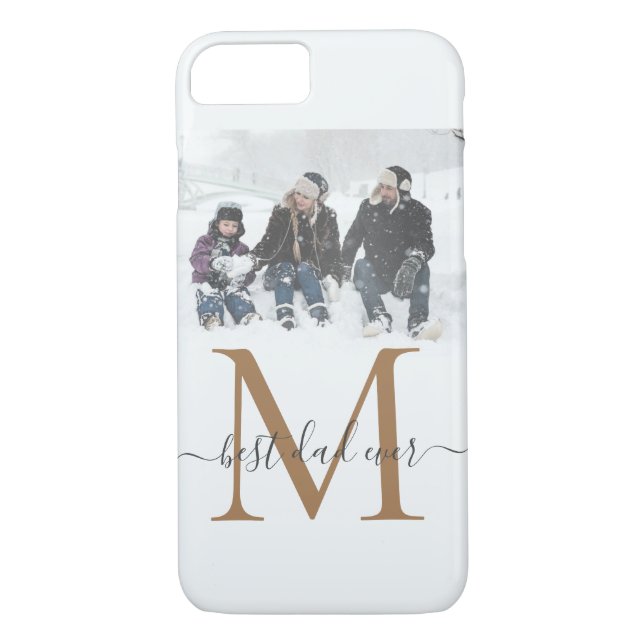 Best Dad Ever, Personalize Your Name, Photo  Case-Mate iPhone Case (Back)